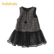 balabala 巴拉巴拉 儿童格纹公主裙 90cm