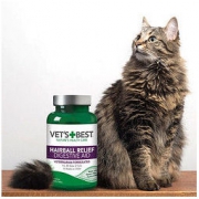 VET'S BEST 维倍思 绿十字猫草片 猫咪用化毛球片去毛球 60片/瓶