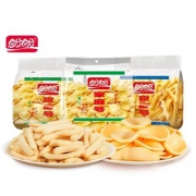 京东极速版:盼盼膨化食品家庭版零食 100g*3件（番茄味薯片*1+原味薯片*1+虾条*1）