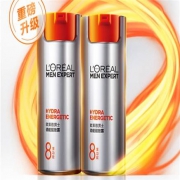 双十一预售：PLUS会员：L'OREAL PARIS 巴黎欧莱雅 男士劲能8重功效醒肤露 50ml*2（赠 洁面膏50ml*2）