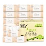 C&S 洁柔 粉Face系列 抽纸 3层110抽24包(195mm*133mm)*4件