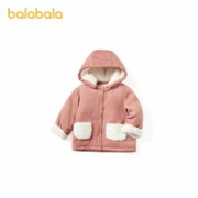 balabala 巴拉巴拉 女童加绒连帽外套