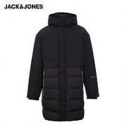 JACK&JONES 杰克琼斯 220412045 拼接连帽羽绒服