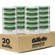 Gillette 吉列 锋速3 敏锐手动刮胡刀刀头20件装  直邮含税到手￥197.5