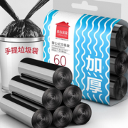 PLUS会员！sodolike 尚岛宜家 手提背心式黑色垃圾袋 3卷60只（55*70cm）
