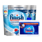 finish 亮碟 洗碗机洗涤剂量子凝珠 25只*2袋 +机体清洁剂 250ml*1盒