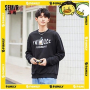 Semir 森马 107221116105# 情侣装圆领套头卫衣