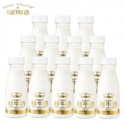 PLUS会员：每日鲜语 巴氏杀菌盒装纯牛奶 全脂 250ml*12瓶