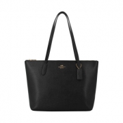 再补货、底价首发、PLUS会员：COACH 蔻驰 4454 IMBLK 女士中号皮质单肩托特包