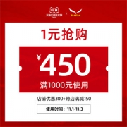 salewa旗舰店满 1000元-300元店铺优惠券