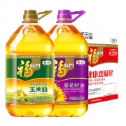 20日20点、88VIP：福临门 黄金产地玉米油+葵花籽油3.68L*2桶 *2件