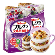 日本 Calbee 水果麦片 600g*2袋  乳酸菌酸奶风味