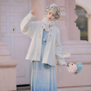 CHIXIA 池夏 小雪:海月蛎镜 短袄飞机袖短衫百迭裙套装 S1759