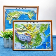 《中国地形+世界地形图》