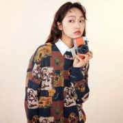 LEDIN 乐町 女士油画套头毛衣 CWEEB3F0153