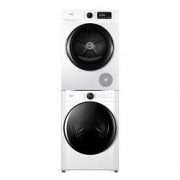 Midea 美的 洗衣机全自动滚筒10公斤 智能洗烘套装 MG100V70WD5+T05S