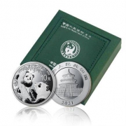 2021年 熊猫金银币 纪念币 999足银 30g