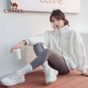 骆驼 羊羔绒外套女 加厚冬装