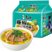 亲子会员！康师傅 藤椒牛肉面方便面 五连包