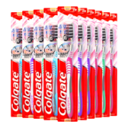 Colgate 高露洁 超洁纤柔含炭软毛牙刷 10支装