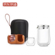 京东京造 旅行茶具便携包 一壶三杯 禅风黑