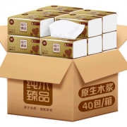 漫花 木浆40包抽纸整箱