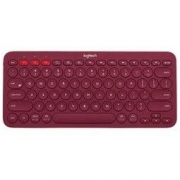 logitech 罗技 K380 79键 2.4G蓝牙 双模无线薄膜键盘 红色 无光