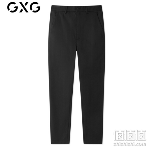 GXG男装秋季款商场同款黑色休闲裤