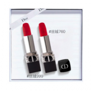 Dior 迪奥 2支装七夕限定口红礼盒(烈艳蓝金唇膏丝绒999传奇红+丝绒760 ）