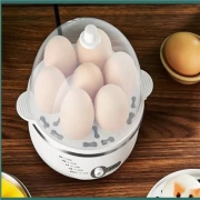 京东极速版:小馋熊 煮蛋器迷你蒸蛋器 白色单层【煮7个蛋】