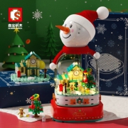 森宝积木 雪人圣诞音乐盒 拼装积木 220PCS