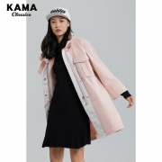 KAMA卡玛 中长款 帅气立领 多袋 工装风衣7121750