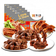 PLUS会员：煌上煌 香辣味鸭脖鸭锁骨鸭翅鸭掌组合 5盒装 995g