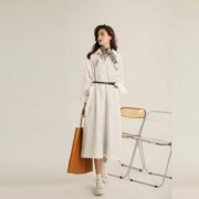 23日10点：ANNE KLEIN 安妮·克莱因 女士气质法式连衣裙 BAB1219SEA
