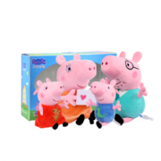 Peppa Pig 小猪佩奇 一家4口毛绒礼盒装 小号