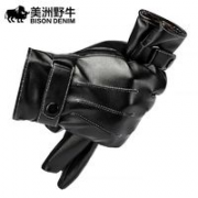BISON DENIM 美洲野牛 冬季骑行加绒皮手套