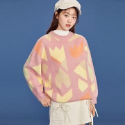 14日10点：乐町 针织衫秋冬女 几何图案