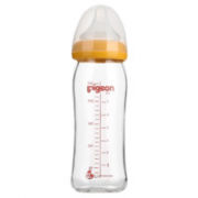 Pigeon 贝亲 婴儿宽口径玻璃奶瓶 240ml+L号奶嘴