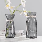 乐之沭 透明玻璃花瓶 15cm*2个