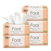 新用户！C&S 洁柔 face系列 抽纸 3层100抽5包（195*133mm）
