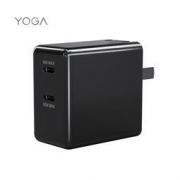 Lenovo 联想 CC65W 氮化镓GaN充电器 65W电源适配器 双C口可折叠 PD快充 1.5米数据线