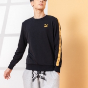 彪马 男款 轻盈百搭 印LOGO长袖卫衣 57971301