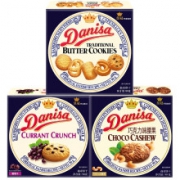 Danisa 皇冠丹麦曲奇 饼干90g 原味+腰果+葡萄干