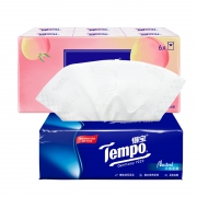 Tempo得宝4层加厚无香软抽90抽+甜心桃印花手帕纸6包