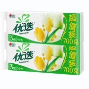 京东极速版:心相印优选无芯卷纸 心柔加厚系列 1提700g