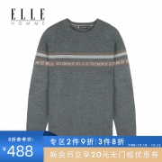 100%羊毛：ELLE HOMME 2021秋冬款 男款针织衫