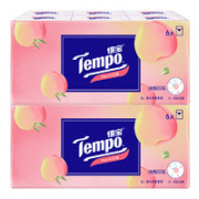 Tempo 得宝 手帕纸 4层7张12包（210mm*210mm）水蜜桃香味