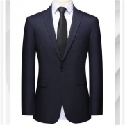 杉杉 平驳领商务正装西服男 FDI20466002藏青+红 48A