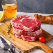 史低！猫超次日达：1400g 恒都 原肉整切西冷眼肉牛排 10片+4片