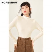 双11预售：HOPESHOW 红袖 女士双面德绒打底衫